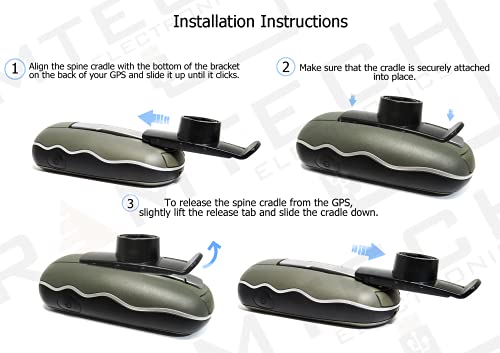 Ramtech Car GPS Windshield Suction Cup Bracket Mount with Flexible Arm Plus Bonus Wrist Strap, Compatible with Garmin Alph...