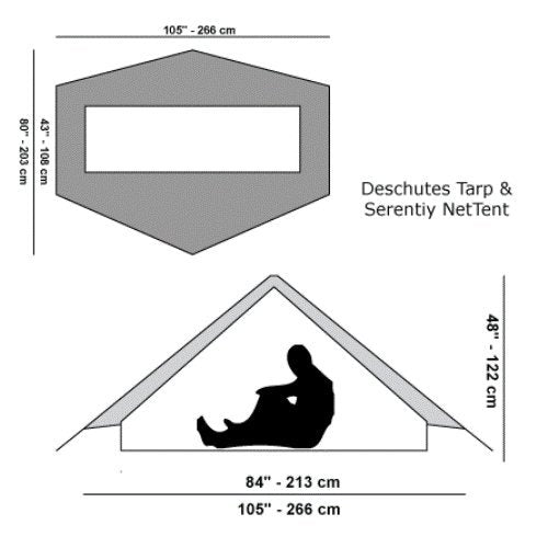 Six Moon Designs Deschutes Ultralight Backpacking Tarp. 13 OZ – 370 G - Gray- No Frills Ultralight Tarp That Provides Full...