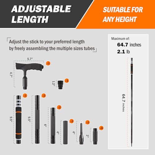 LIANGBAI Tactical Walking Stick, Survival Hiking Stick Walking Staff, Lightweight Tactical Cane Gear, Aluminum Trekking Po...