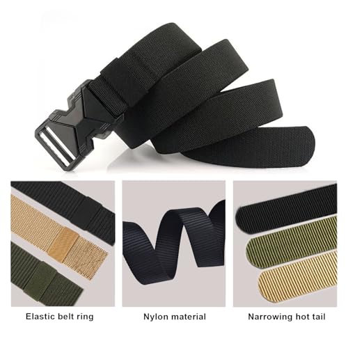 Tactical Belts for Men Military Style Plus Size 1.5" Web Work Belt with Quick Release Buckle