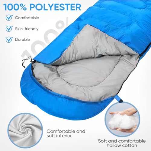 OBTANIM Sleeping Bags Portable Waterproof Camping Sleeping Bag for Adults Kids 4 Seasons Cold Weather or Warm Backpacking ...