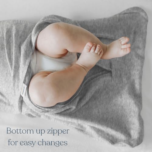 HALO 100% Cotton Sleepsack Swaddle, 3-Way Adjustable Wearable Blanket, TOG 1.5, Serengeti Zebra, Newborn, 0-3 Months
