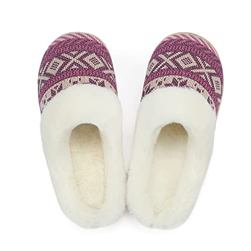 Women's Christmas Cotton Slippers Soft Memory Foam Cozy Warm Indoor Outdoor
