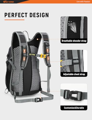 SKYSPER Hiking Backpack - 20L Small Hiking Daypack Lightweight Hiking Backpack, Breathable Day Pack, Backpacking for Women...