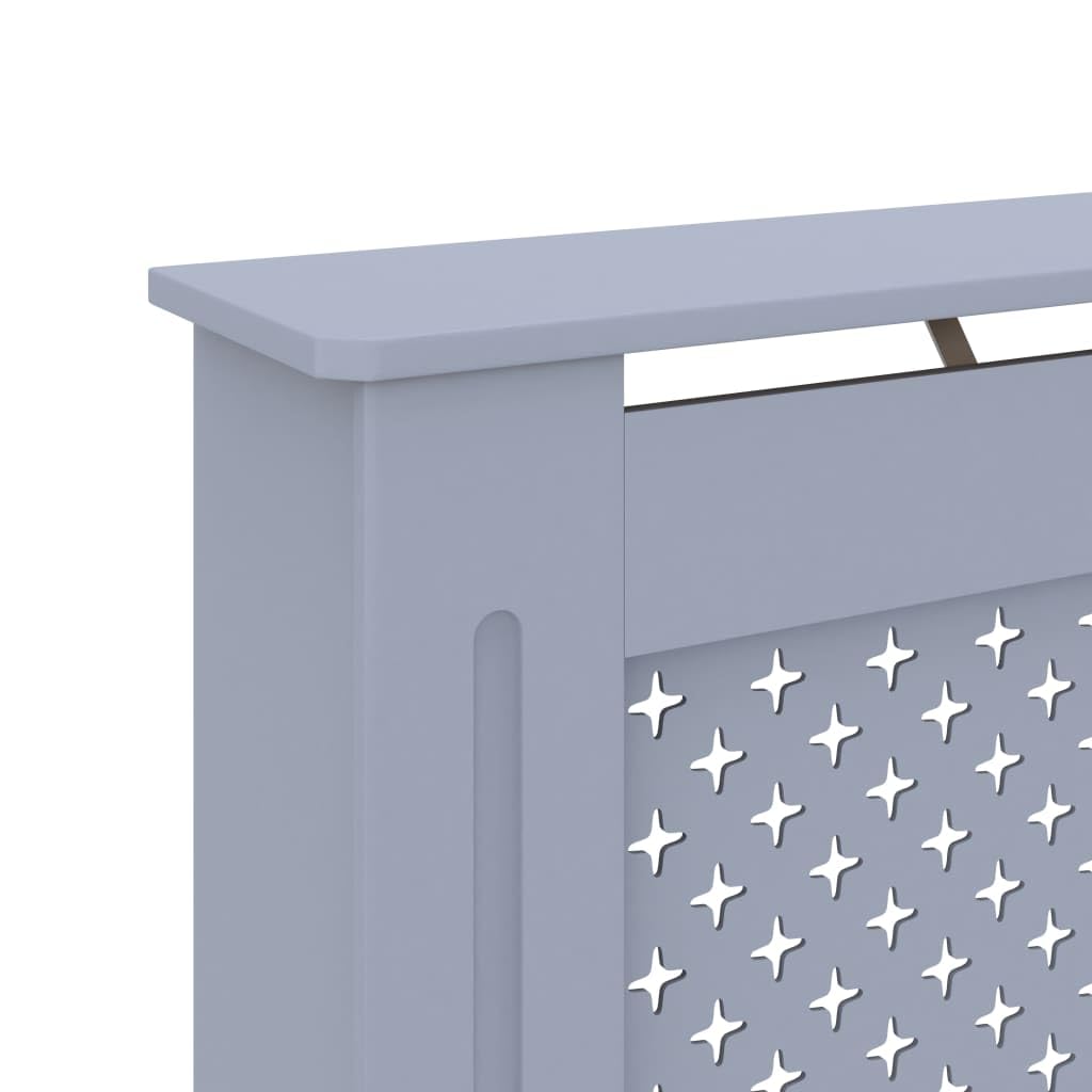 vidaXL Radiator Cover Anthracite, MDF with Water Base Lacquer Finish, Accommodates 44.1" x 7.5" x 32.1" Radiator Size, Modern Slatted Design