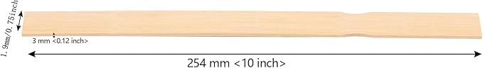 ZOENHOU 200 PCS 10 Inch Paint Sticks, Premium Wooden Paint Stir Waxing Sticks for Crafts Crafting Resin Craft Wood Crafts Paddle Hobby Projects Garden Marker
