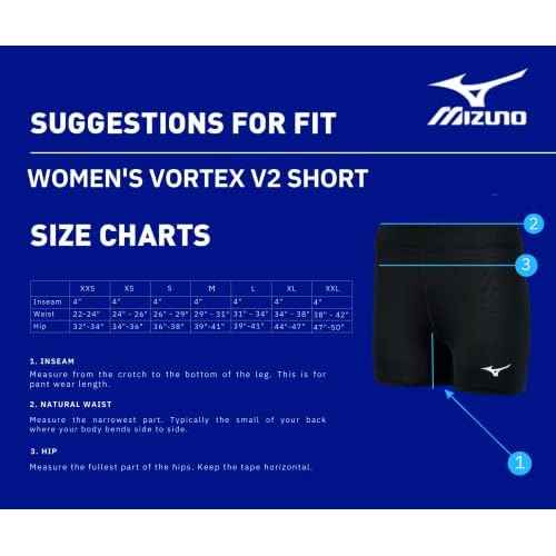 Mizuno Womens Vortex V2 Volleyball Short
