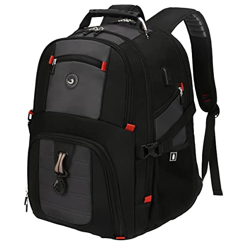 SHRRADOO Extra Large 50L Travel Laptop Backpack with USB Charging Port, College High School Backpack Airline Approved Busi...