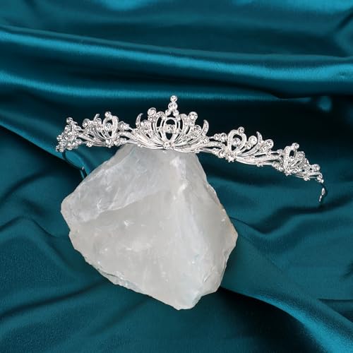 CURASA Silver Crown, Wedding Headpiece for Birde Tiaras and Crowns for Women Princess Little Girls Birthday Crystal Crown ...