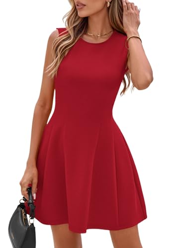 PRETTYGARDEN Summer Dresses for Women 2026 Elegant Classy Spring A Line Business Casual Work Graduation Cocktail Short Dress
