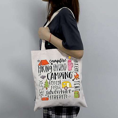 Love To Camp Waterproof Travel Bag Camping Forest Fish Adventure Shopping Bag Camper Life Gift