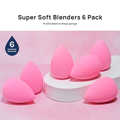 AOA Studio Collection makeup Sponge Set Latex Free and High-definition Set of 6 makeup Wonder blender For Powder Cream and...