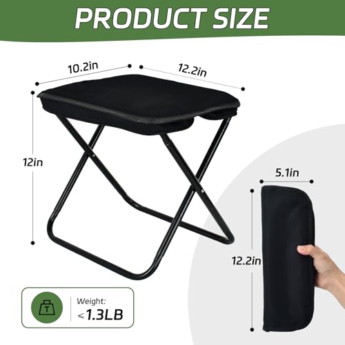 Smohtmeny Collapsible Stool, Portable Chair, Lightweight Portable Stool for Adults, Portable Chairs for Adults, Holds Up t...