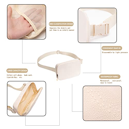 Belt bag Fanny pack crossbody bags for women Everywhere belt bag (ivory)