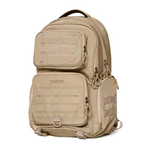Timeet Tactical Backpack Hiking Backpack: Laser-Cut Molle System Military Backpack - Large Capacity Survival Tactical Gear...