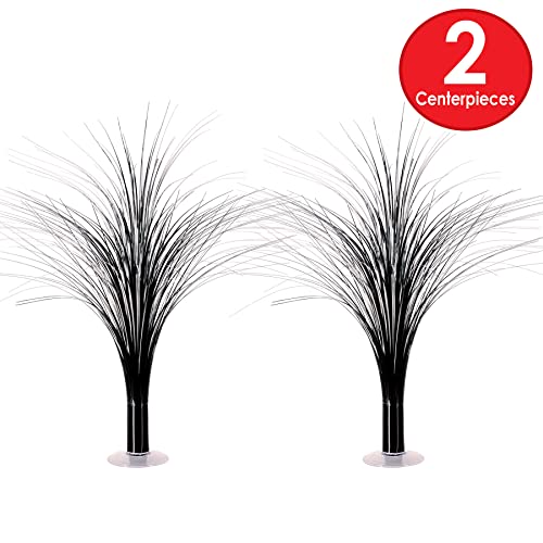 Beistle 2-Pack Metallic Spray Centerpiece, Sleek Black Decoration for New Years, Awards Night, & Birthday Parties, Table D...