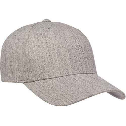 Flexfit Mens Wool Blend Hat, Heather, Small-Medium US Black
