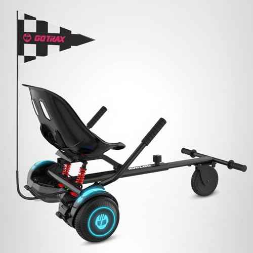 Gotrax Hoverboard Attachment with Rear Shock Absorption, Hoverboard Go Kart(BLA)