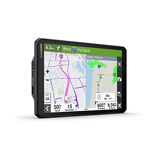 Garmin dezl OTR810, Large 8' GPS Navigator, Custom Truck Routing, High-Res Birdseye Satellite Imagery, Truck & Trailer Ser...
