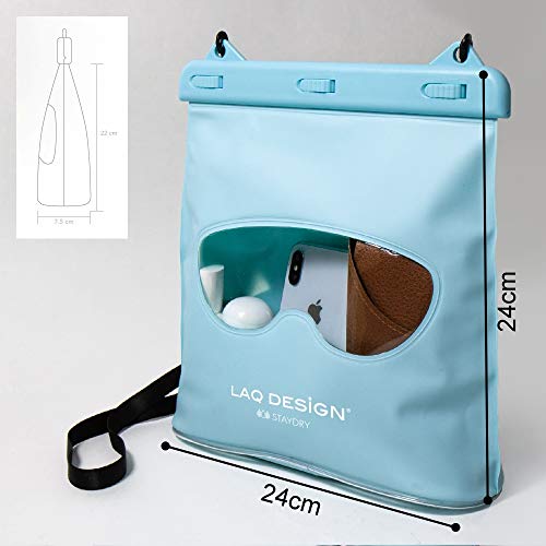 LAQ DESiGN Perspective Waterproof Storage Bag, Dry Bag with Shoulder Strap for Kayaking, Beach Waterproof Bag, Secure Clos...