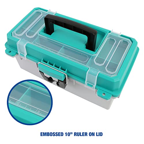 Sheffield 12671 13" Tackle Box, Tool Box, Craft Storage, Fishing Gear and Art Supply Storage Organizer, Gifts for Men, Gif...