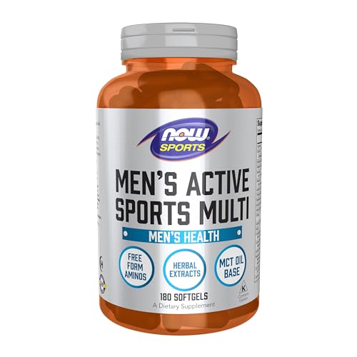 NOW Foods Sports Nutrition, Men's Extreme Sports Multi with Free-Form Amino Acids, ZMA®, Tribulus, MCT Oil, and Herbal Ext...