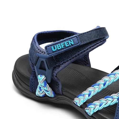 UBFEN Womens Hiking Comfort Sport Sandals Beach Vacation Camping Casual Sport Sandals with Adjustable Straps and Arch Support