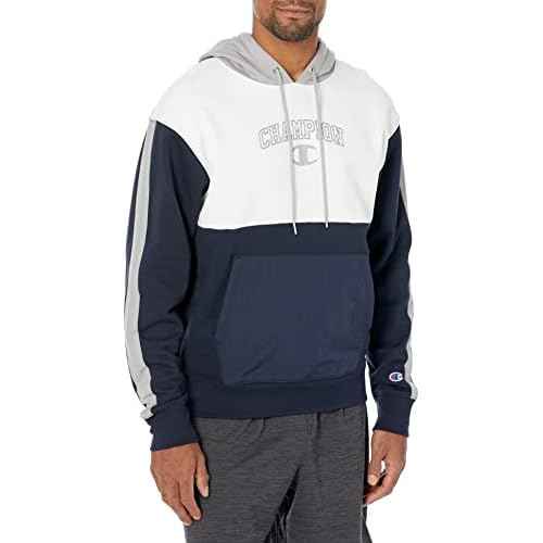 Champion Men's Sweatshirt, Fleece Hoodie for Men, Iconic 'C' Logo and Champion Script