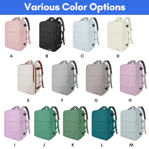 Taygeer Travel Laptop Backpack for Men Women, Airplane Approved Travel Backpack Suitcase with Usb Charging Port, Lightweig...