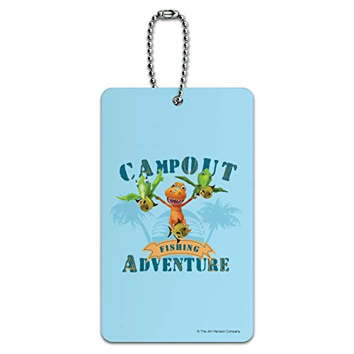 Campout Fishing Adventure Dinosaur Train Luggage Card Suitcase Carry-On ID Tag