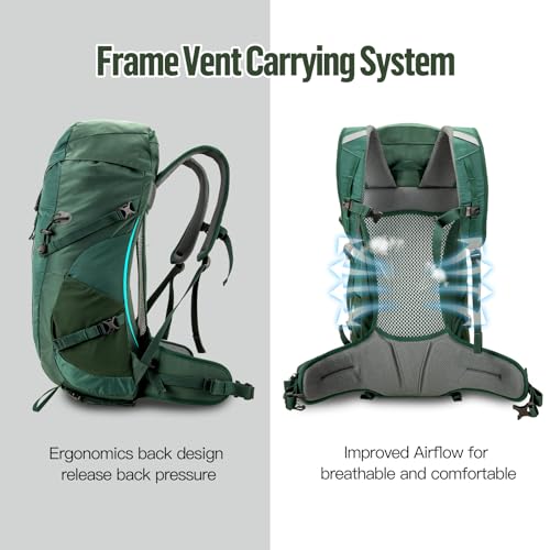Night Cat Upgraded Backpacking Tents with 30L Hiking Backpack for 1 Person Outdoors Easy Clip Setup Tent Camping Combo Set