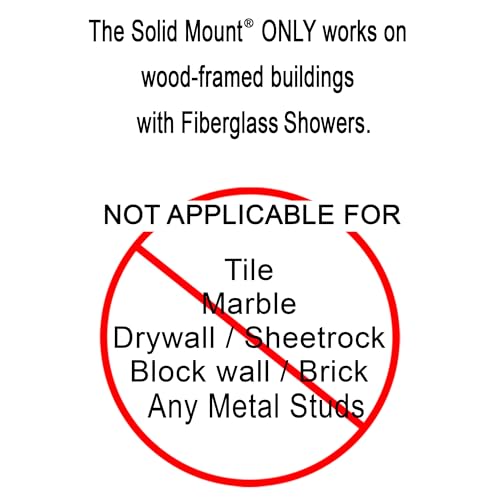 Grab Bar Mounting Kit for Fiberglass Showers. The Solid Mount uses Adj. Spacers for use in most fiberglass showers with wo...