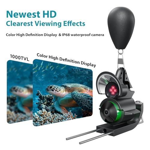FourQ Underwater Fishing Camera,Fishing Camera Ice vexilar Fish find 4.3 inch HD Display Screen Underwater W/ 5000mah Li-B...
