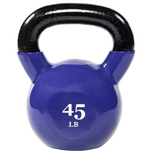 Fitvids Wide Grip 3-Piece or 4-Piece Kettlebell Exercise Fitness Weight Set, Include 5 lbs, 10 lbs, 15 lbs and 20 lbs, Set of 3 or Set of 4