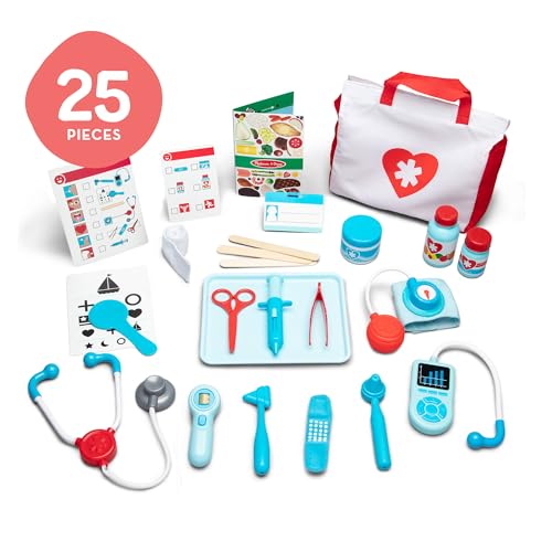 Melissa & Doug Get Well Doctor Kit, 25-Piece Toddler Doctor Play Set, Realistic Pretend Play Toys & Accessories, Preschool...
