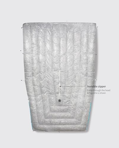 WIND HARD Tiny PRO Series 10D Lightweight 800FP Wearable Down Sleeping Bag Quilt for Backpacking Camping Adult Outdoor Tra...