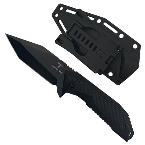 TAKUMITAK Hunting Survival Knife 9" Full Tang Fixed Blade Knives Camping Gear with Extra Set of FRN Handle Scales, MOLLE C...