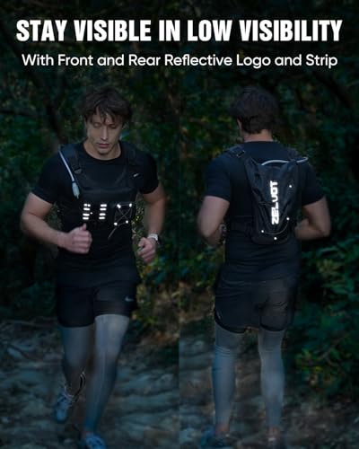 Zelvot Running Vest with 2L Water Bladder, Hydration Backpack, USA Original Patent, Lightweight Hydration Pack with Gear H...