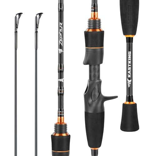 KastKing Zephyr Finesse Fishing Rods – BFS Baitcasting & Spinning Rods, IM6 Graphite, Extra Twin-Tip, 2pc & 3pc Travel Des...