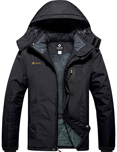 GEMYSE Men's Ski Snow Jacket Warm Winter Waterproof Coat Snowboard Rain Jacket Hooded Windproof Windbreaker