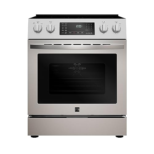Kenmore Front Control Electric Range Oven with 5 Cooktop Elements with 7 Cooking Power Options, True Convection, Steam and...