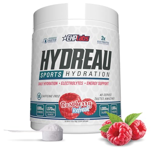 EHP Labs Hydreau Electrolytes Powder No Sugar - Hydration Powder for Endurance & Energy - Electrolyte Powder for Men & Wom...