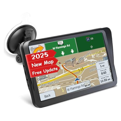 GPS Navigator for Car Truck RV - 9 Inch HD Navigation System with 2025 Maps, Speed Alert, Red Light Warning, Custom Truck ...