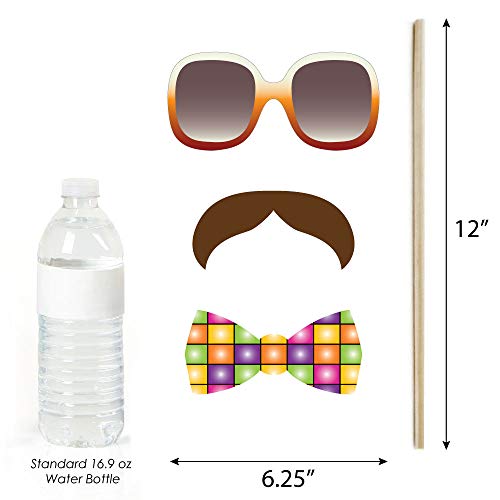 Big Dot of Happiness 70s Disco Party Photo Props Kit - 20 Premium Retro-Style Props, Funky Photo Booth Accessories, 1970s ...