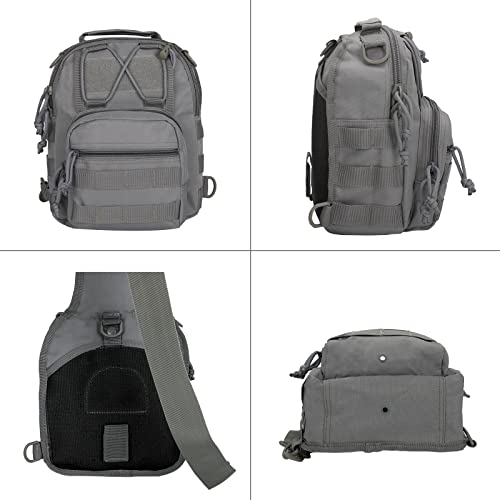 BOMTURN Tactical Backpack-1000D Waterproof Military Backpack/Laser-Cut/CCW Bags Sling Bag Tactical Satchel Shoulder Bag Men