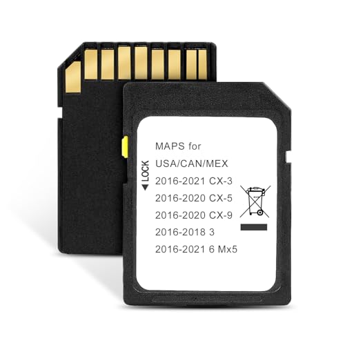 RVgolf Navigation Car GPS SD Card Compatible with 2016-2018 Mazda 3, 2016-2020 CX-5/CX-9, 2016-2024 Mazda 6/CX-3/MX-5, GPS...