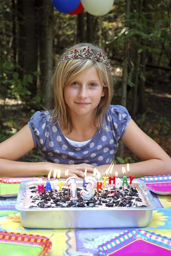Vovii Tiaras for Girls Princess Crown Headband Birthday Queen Colorful Rhinestone Shiny Multicolor Tiara for Women Princes...