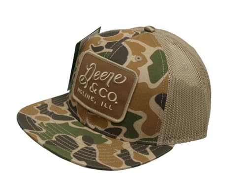 John Deere Men's Camo Deere Script Patch Hat/Cap