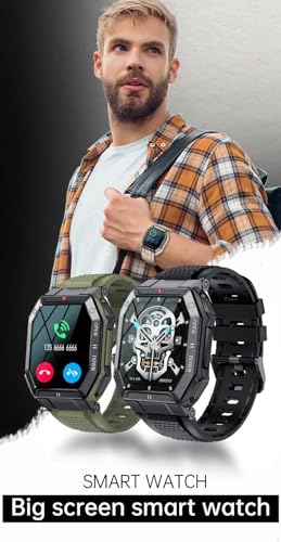 Smart Watch for Unihertz Tank 3 Pro Military Smart Watch for Men (Answer/Make Call), 1.85in HD Tactical Sports Rugged Smar...