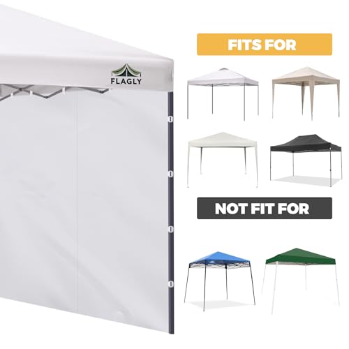 FLAGLY 10x10 Pop Up Canopy Sidewall - 1 PC 300D Waterproof Attachable Tent Wall, Privacy Shade for Outdoor Events, Vendor ...